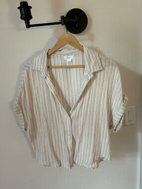 Lightweight Striped Button-Down Shirt